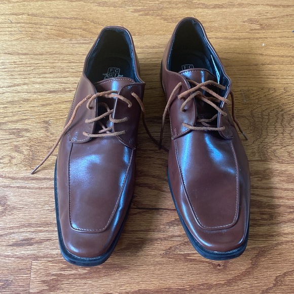 Men's Fabian Couture Monaco Brown Dress Shoes Oxfords Square Toe Lace Up 14M - Picture 2 of 16